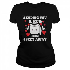 Sending You A Hug From 6 Ft Away Christmas Social Distancing  Classic Women's T-shirt