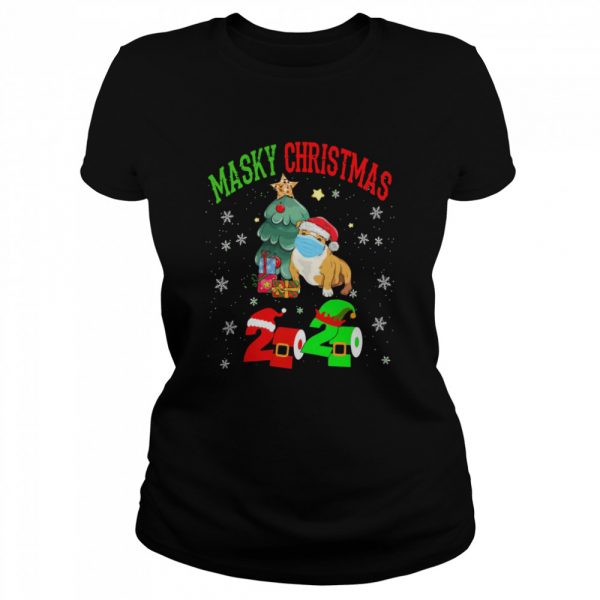Masky Christmas Pug Santa Face Mask 2020 Elf Toilet Paper Merry Christmas Shirt Trend T Shirt Store Online