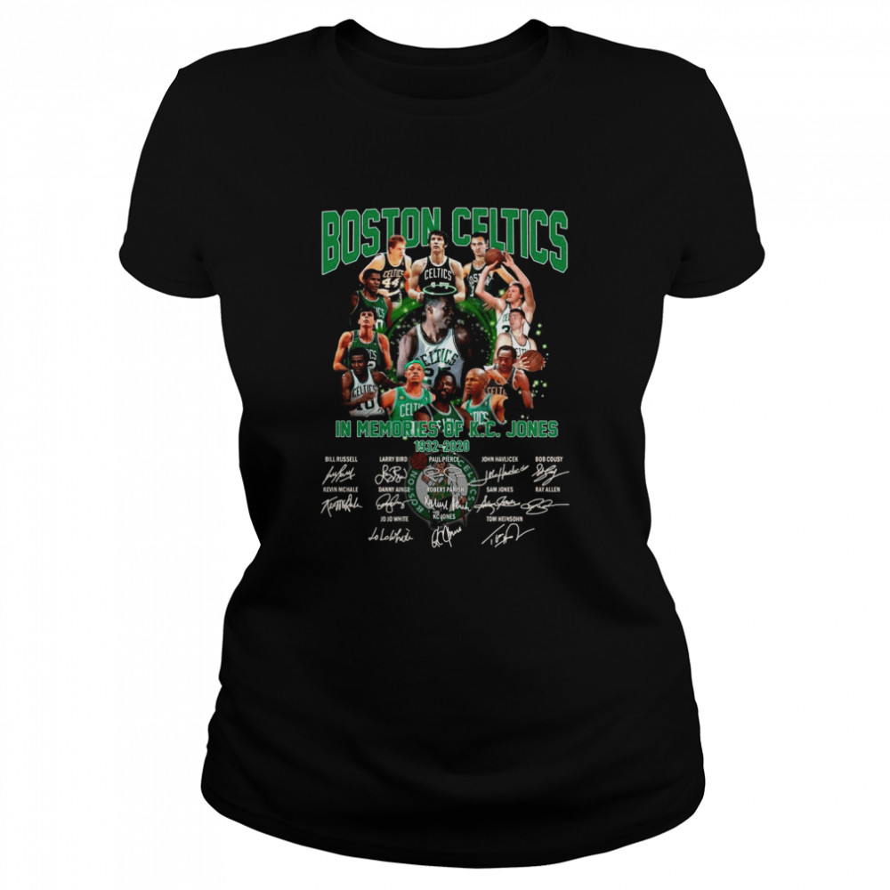 Boston Celtics In Memories Of K C Jones 1932 2020 Signatures  Classic Women's T-shirt