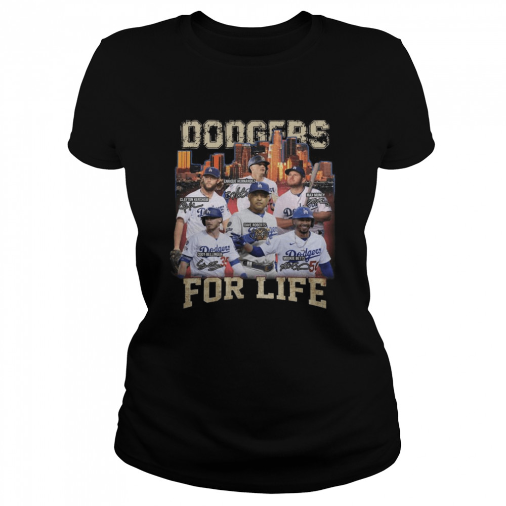 Los Angeles Dodgers Baseball For Life Signatures Classic Women's T-shirt