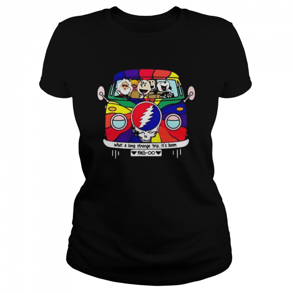 What A Long Strange Trip It’s Been Snoopy Bus Grateful Dead  Classic Women's T-shirt