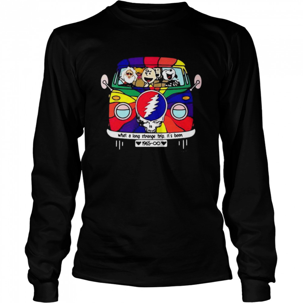 What A Long Strange Trip It’s Been Snoopy Bus Grateful Dead  Long Sleeved T-shirt