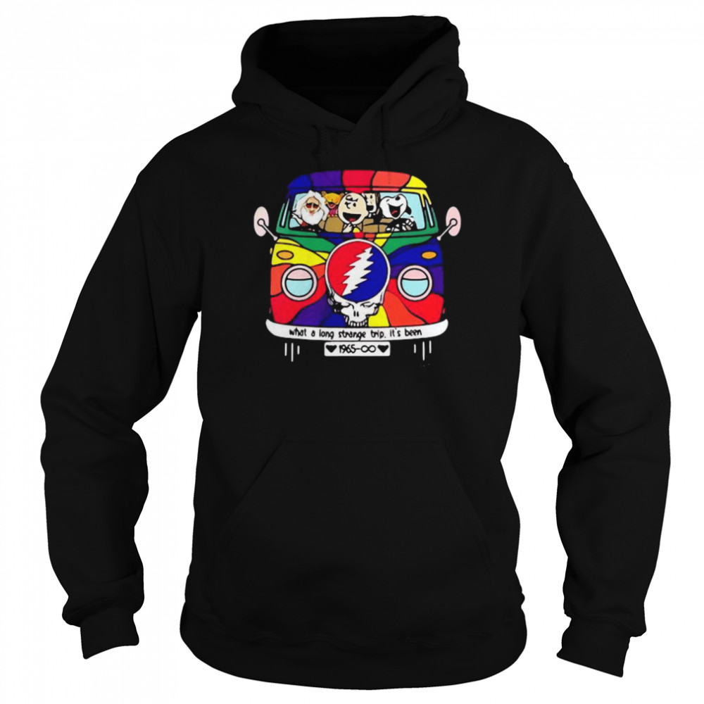 What A Long Strange Trip It’s Been Snoopy Bus Grateful Dead  Unisex Hoodie