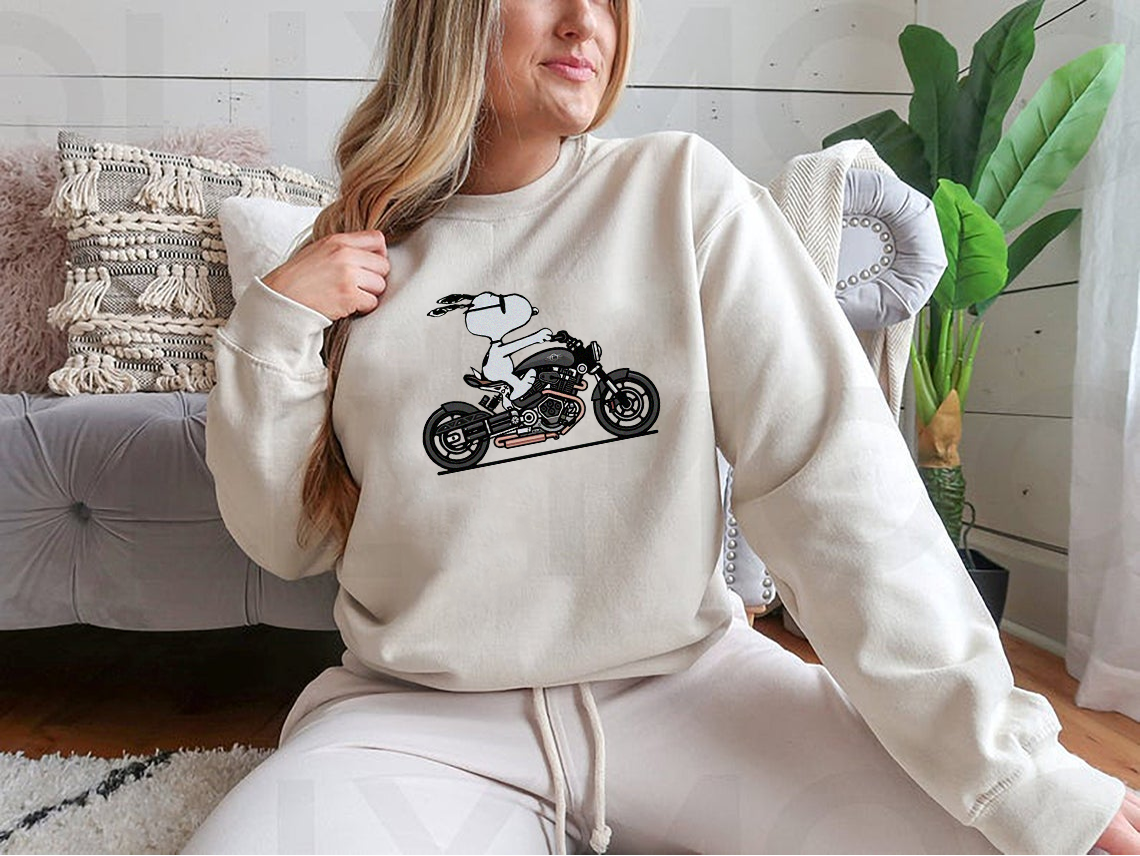 Snoopy running motorcycle shirts