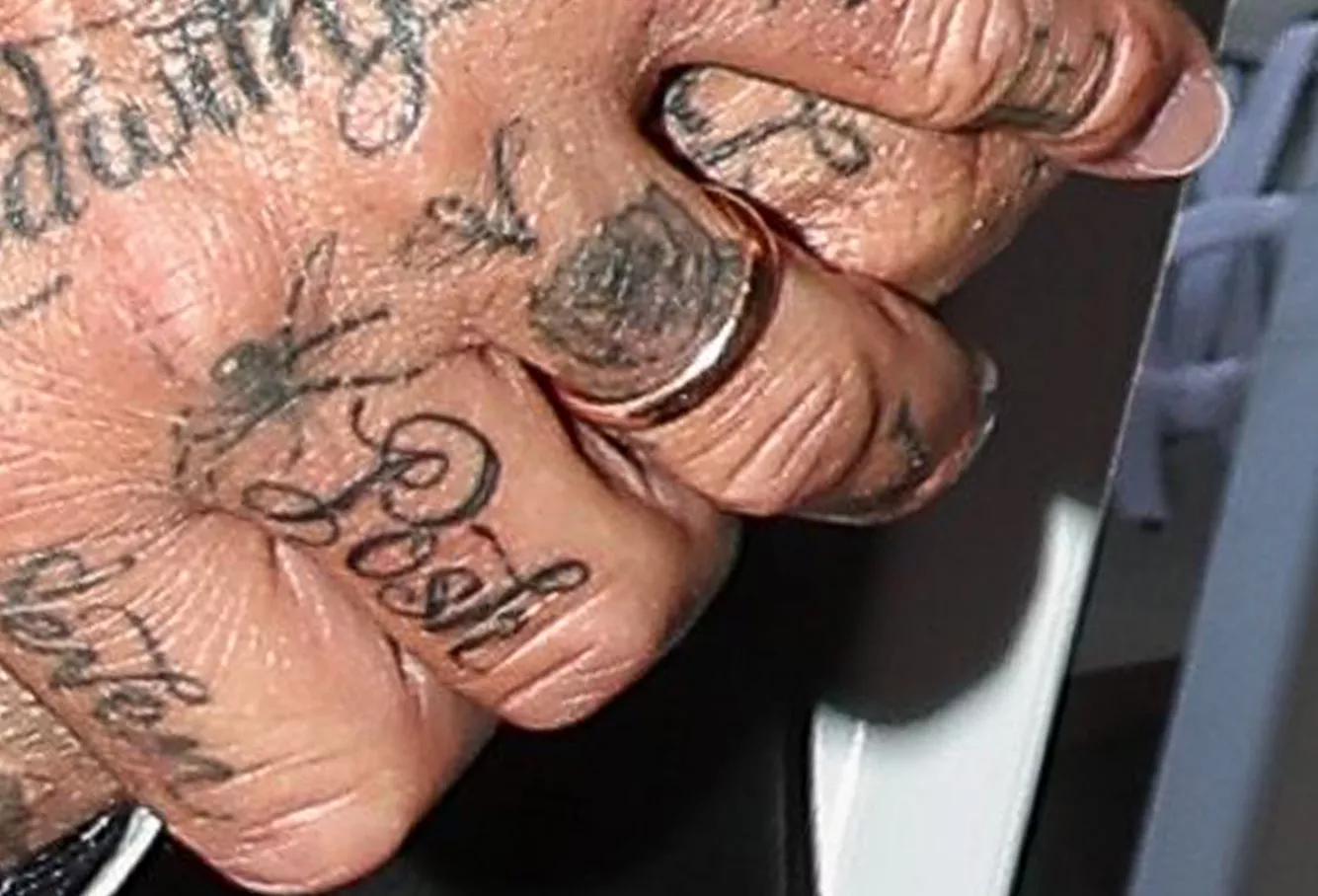 David Beckham has a new "Posh" tattoo on his finger in honor of his wife, Victoria Beckham.