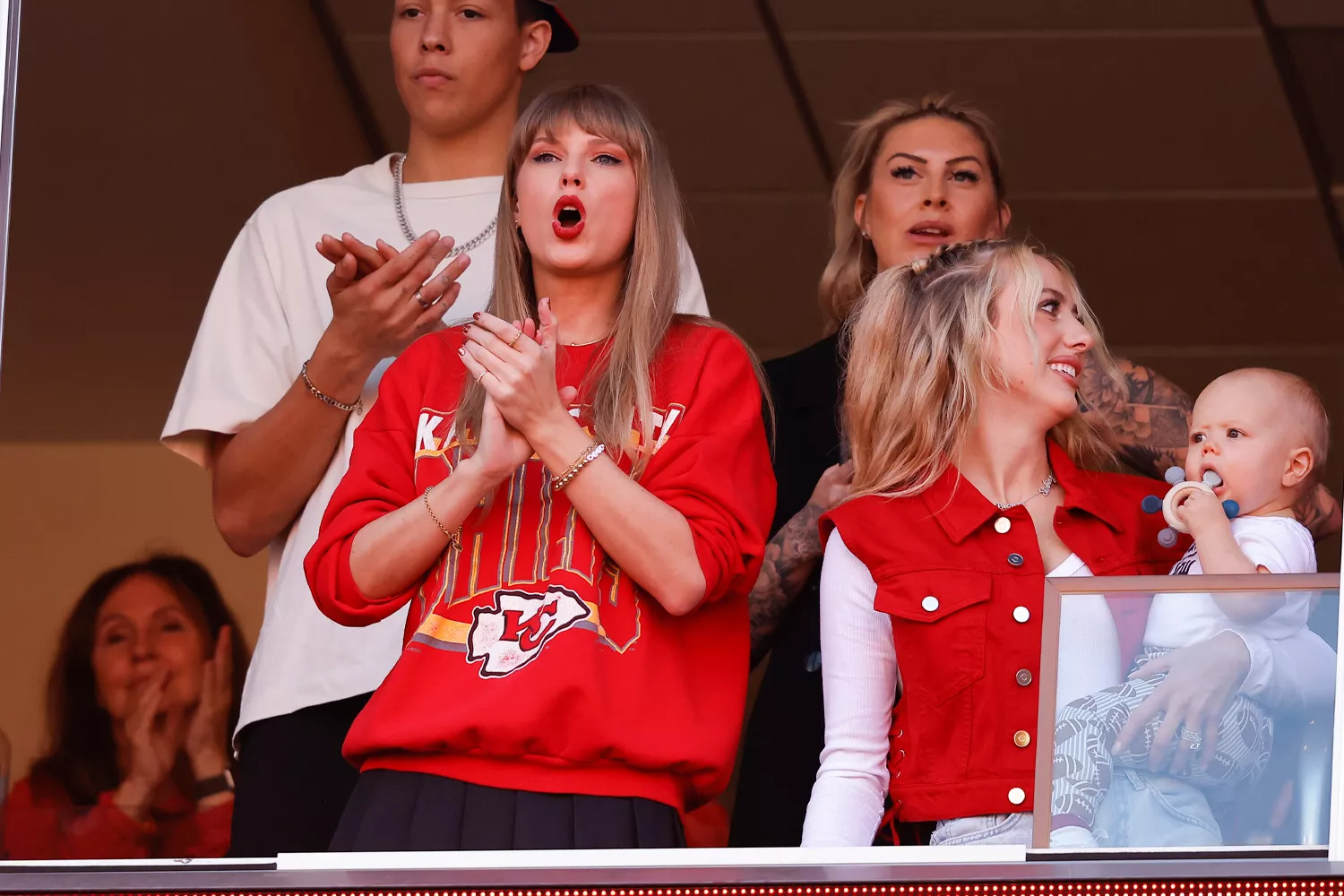 Taylor Swift Supports Travis Kelce with a #87 Friendship Bracelet at Chiefs vs. Chargers Game See Her Outfit