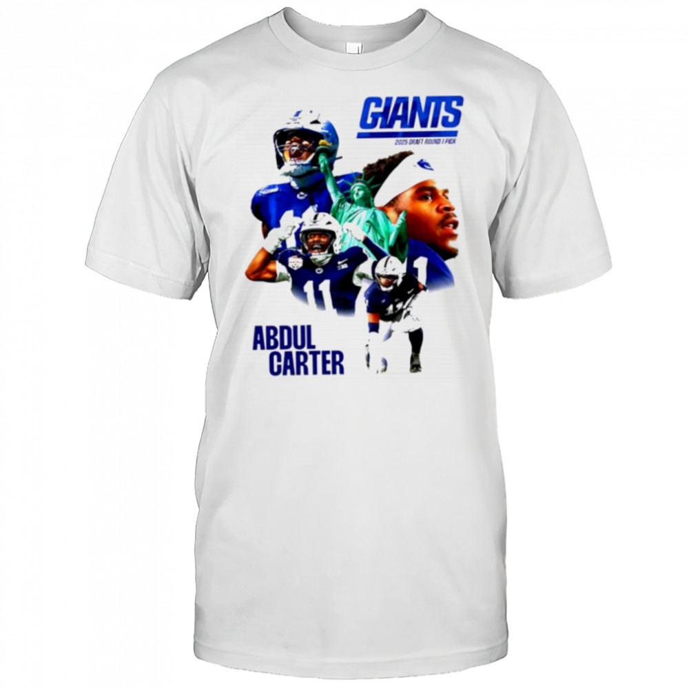 Abdul Carter NY Giants 2025 Draft round 1 pick shirt