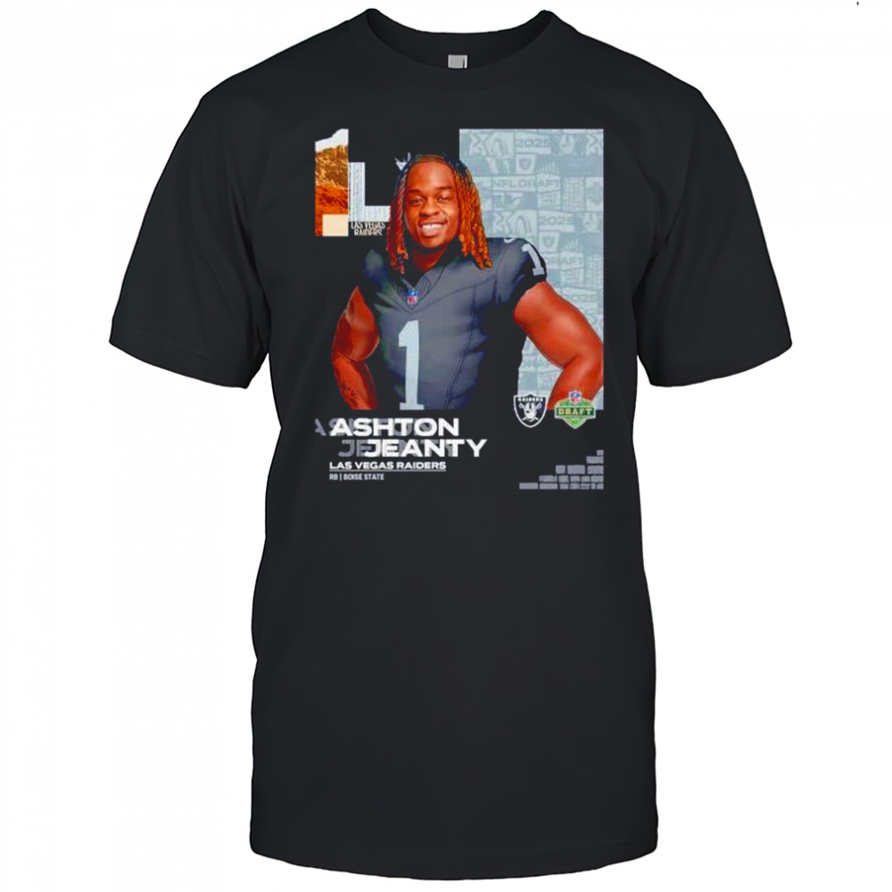 Ashton Jeanty Las Vegas Raiders 2025 NFL Draft cartoon shirt
