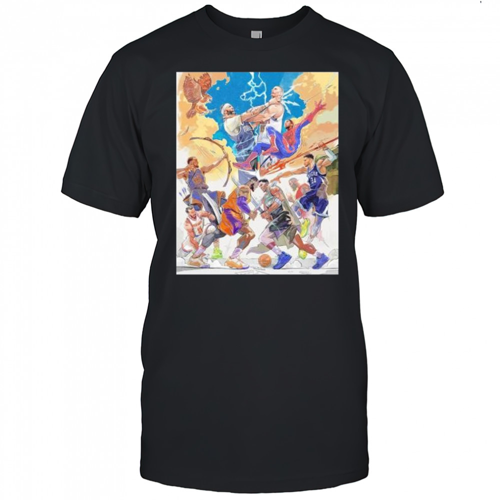 Battle of Gods NBA Playoffs 2025 Mavs vs Nuggets Lakers vs Timberwolves shirt