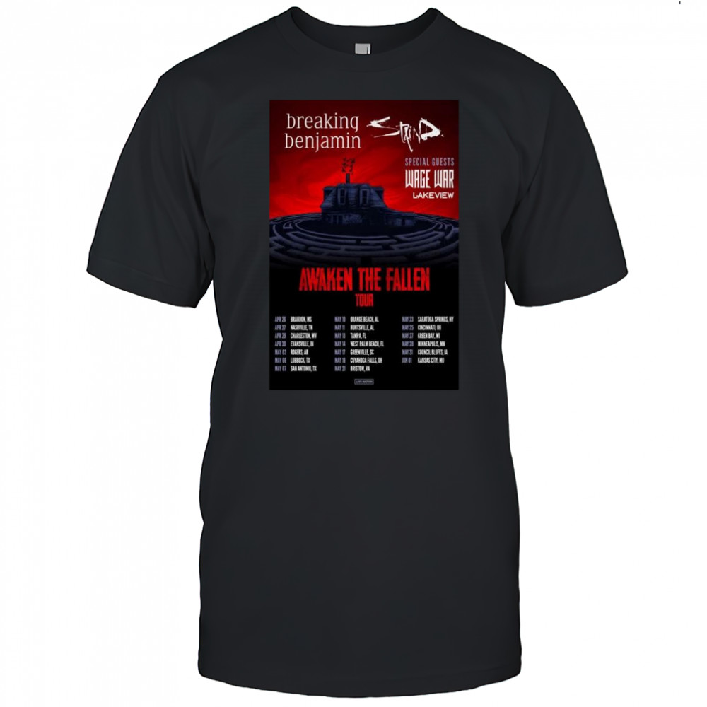 Breaking Benjamin With Staind & Wage War Tour 2025 Shirt