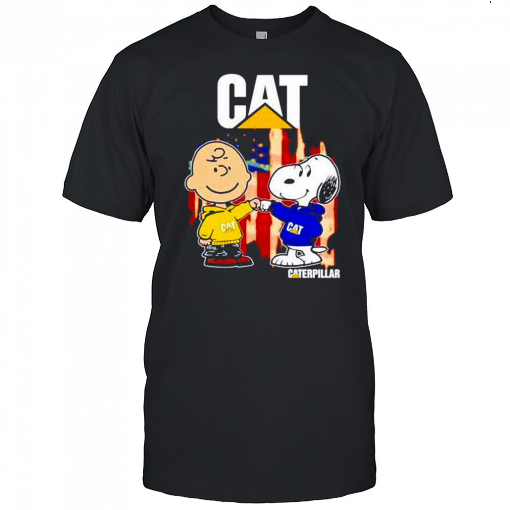 Caterpillar Charlie Brown and Snoopy shirt