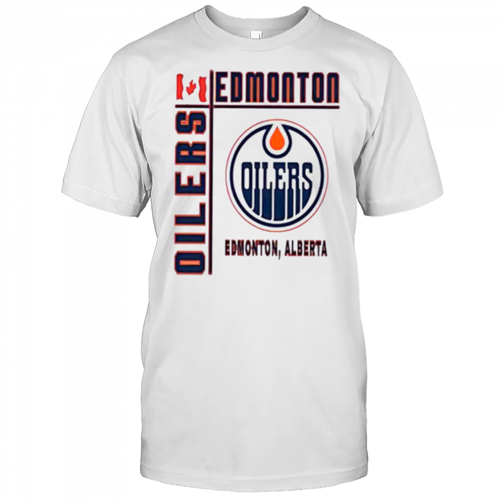Edmonton Oilers hockey Canada flag shirt