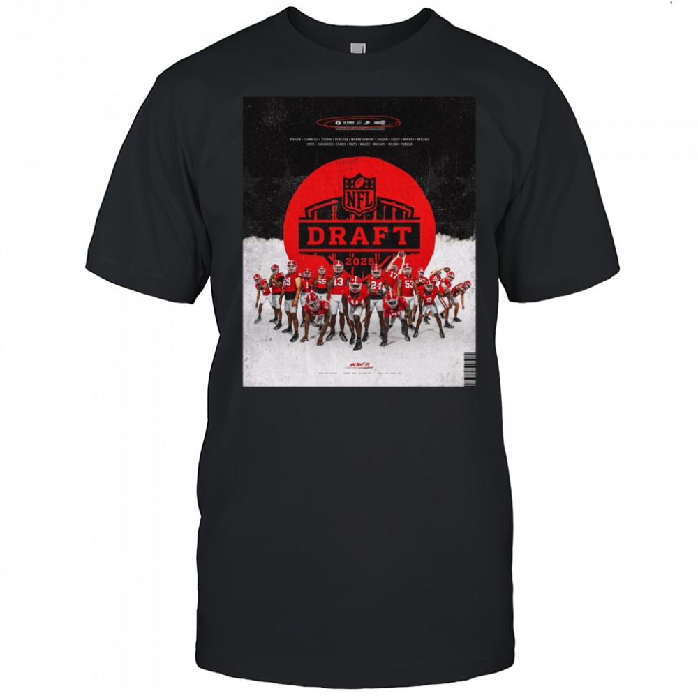 Georgia Bulldogs football NFL Draft 2025 Brinson Chambliss Etienne Fairchild Ingram-dawkins Jackson Lovett Poster t-shirt