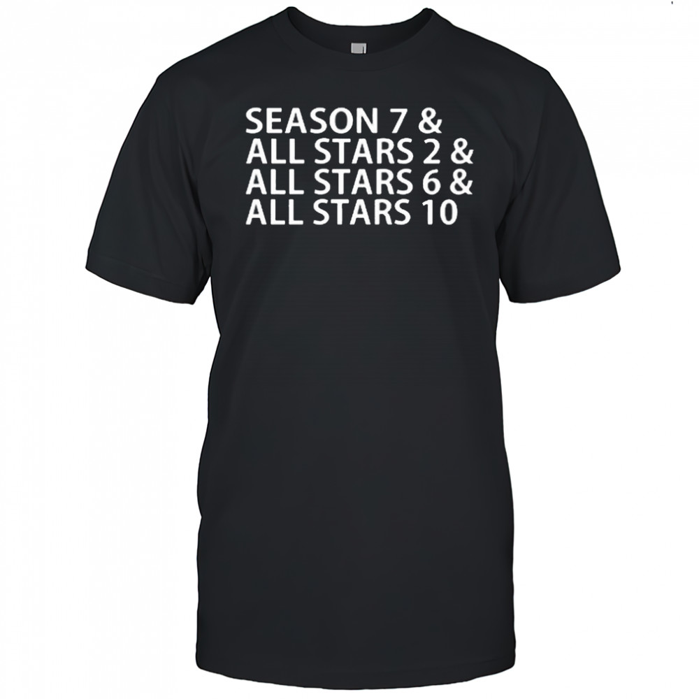 Gingerminj Season 7 And All Stars 2 And All Stars 6 And All Stars 10 2025 t-shirt
