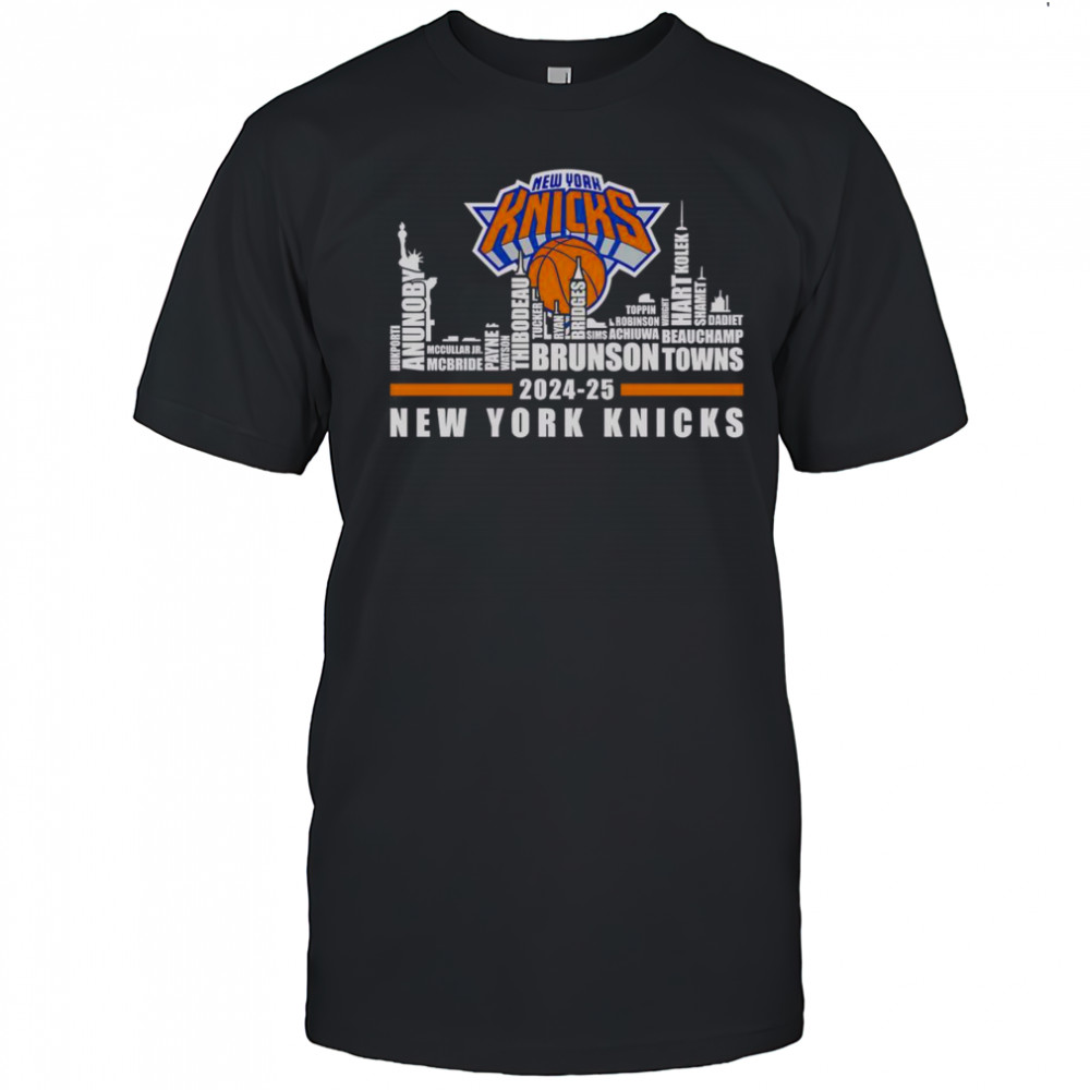 Good Skyline City 2024-25 New York Knicks Players Name T-Shirt