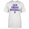 Jack Lausch knows baseball Northwestern Wildcats shirt
