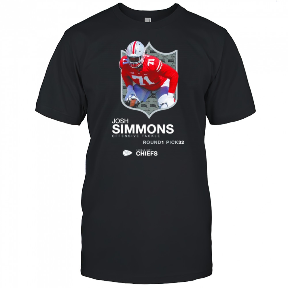 Josh Simmons Offensive Tackle Round 1 Pick 32 Kansas City Chiefs Football NFL 2025 t-shirt