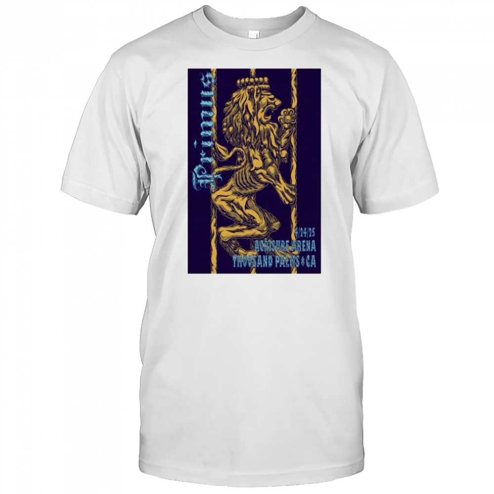Poster Primus Acrisure Arena Palm Desert CA Apr 24 2025 Concert t-shirt