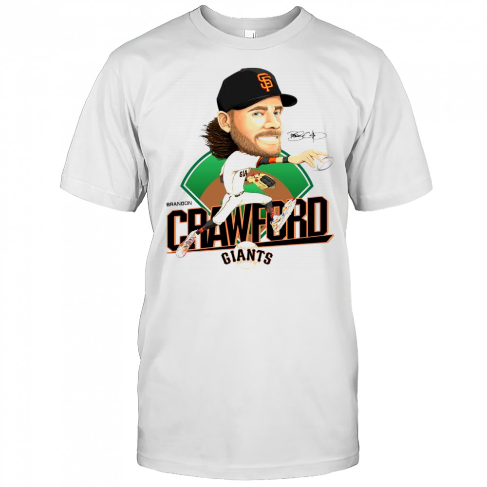 San Francisco Giants Celebrating The Legendary Brandon Crawford Caricature Signature MLB t-shirt