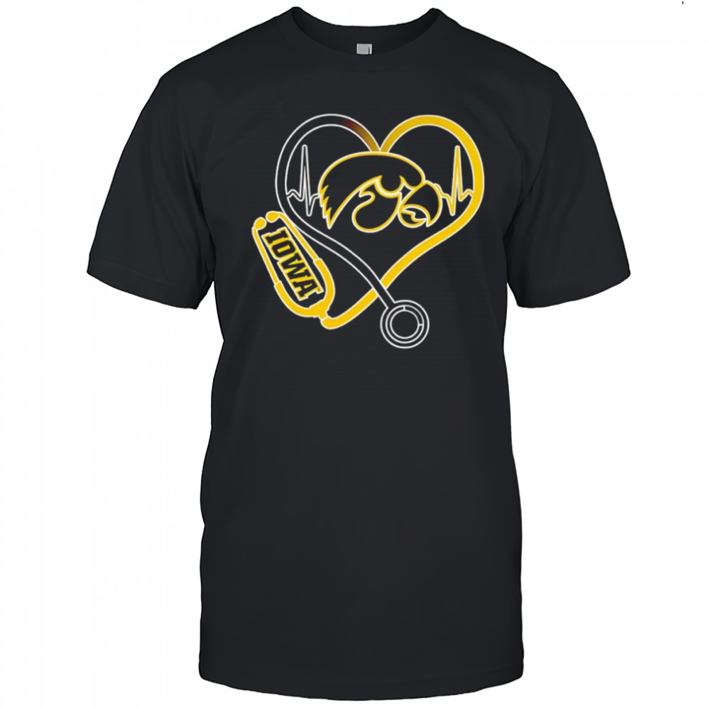 Stethoscope heart Iowa Hawkeyes shirt