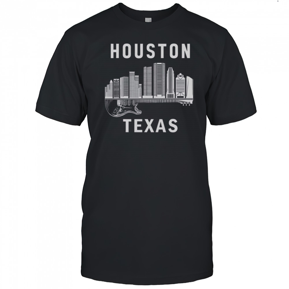 Top Houston City Skyline Music Texas Souvenir Houston T-Shirt