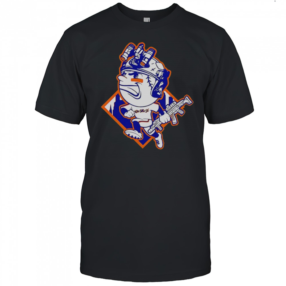 Top New York Mets Mr. Met Mascot Soldier’s Helmet T-Shirt