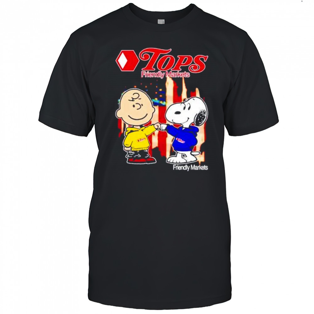 Tops Friendly Markets Charlie Brown and Snoopy shirt
