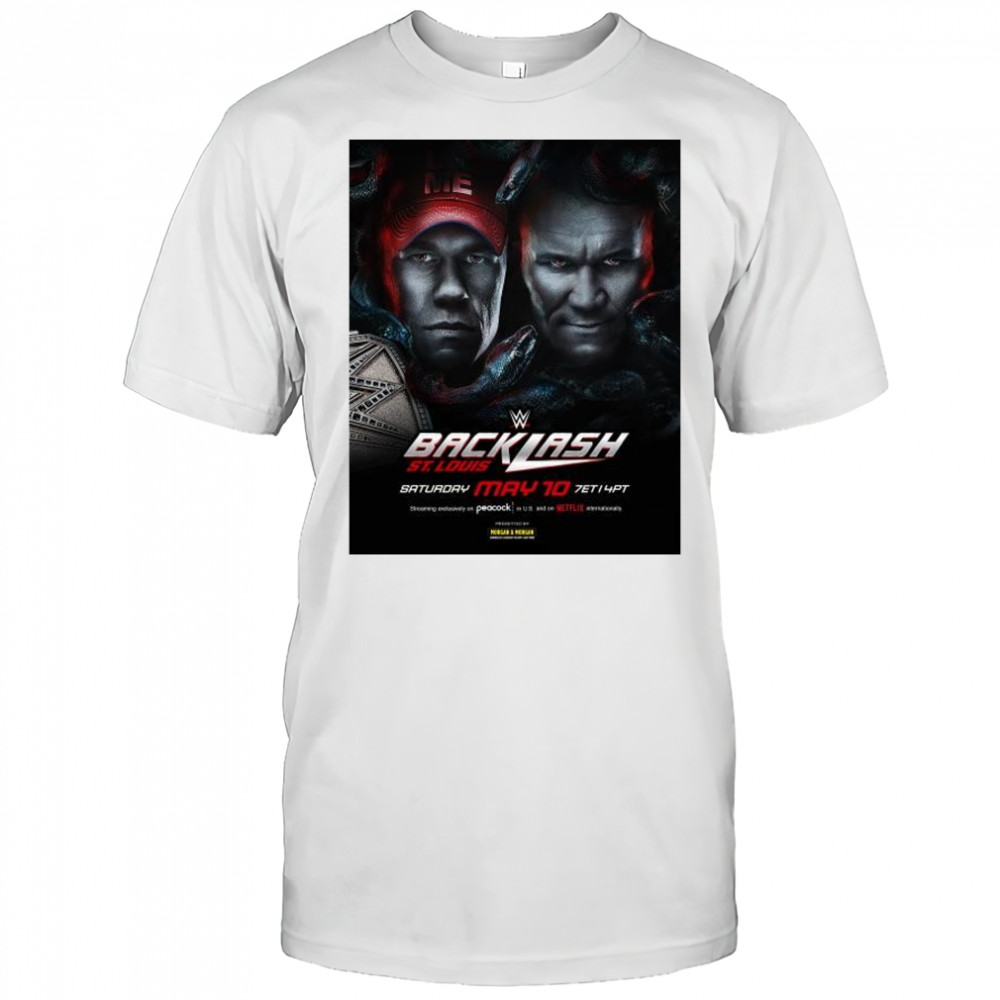 WWE Backlash John Cena will defend the Undisputed WWE Championship against Randy Orton St. Louis May 10 2025 t-shirt