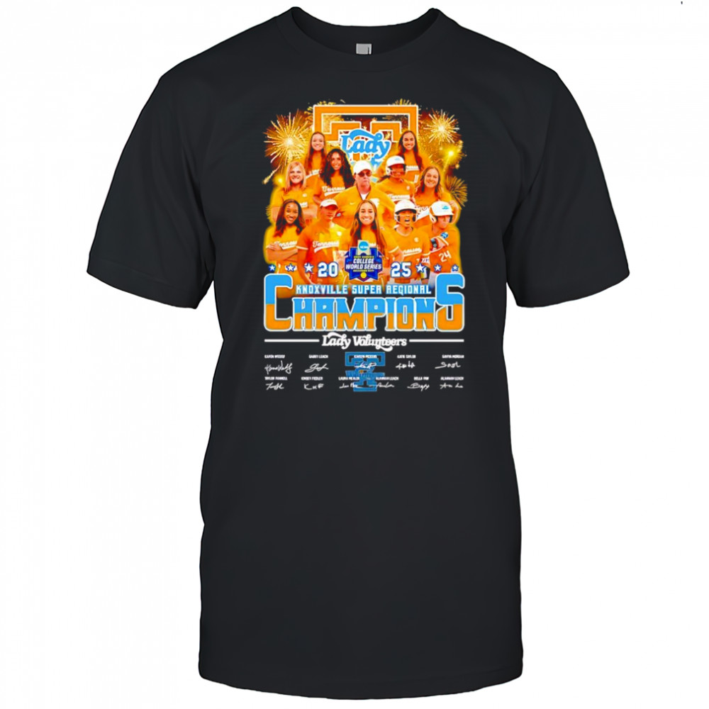 2025 Knoxville Super Regional Champions Tennessee Lady Volunteers signature shirt