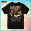 ACDC 51 Years 1973-2024 Band T-Shirt