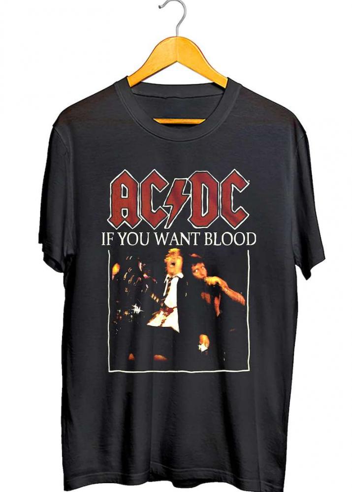 ACDC If You Want Blood T-Shirt Music Band Merch