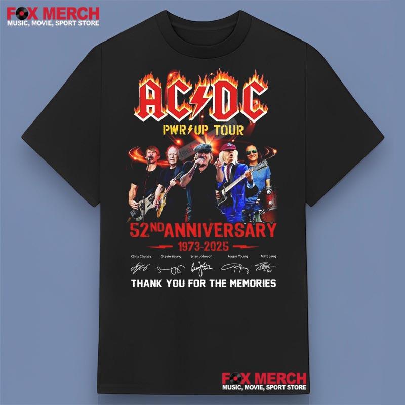 Acdc Pwr Up World Tour 2025 Thank You For The Memories Shirt