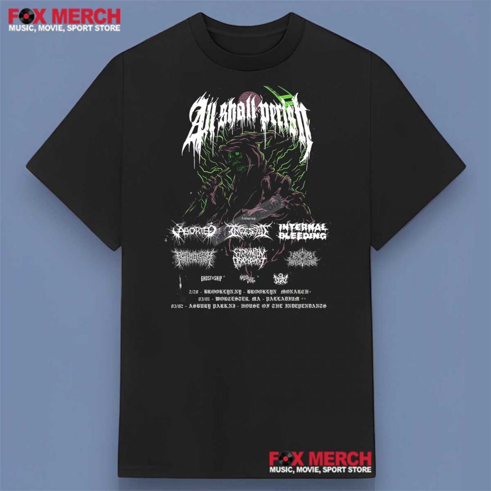 All Shall Perish Band On Tour 2025 Shirt