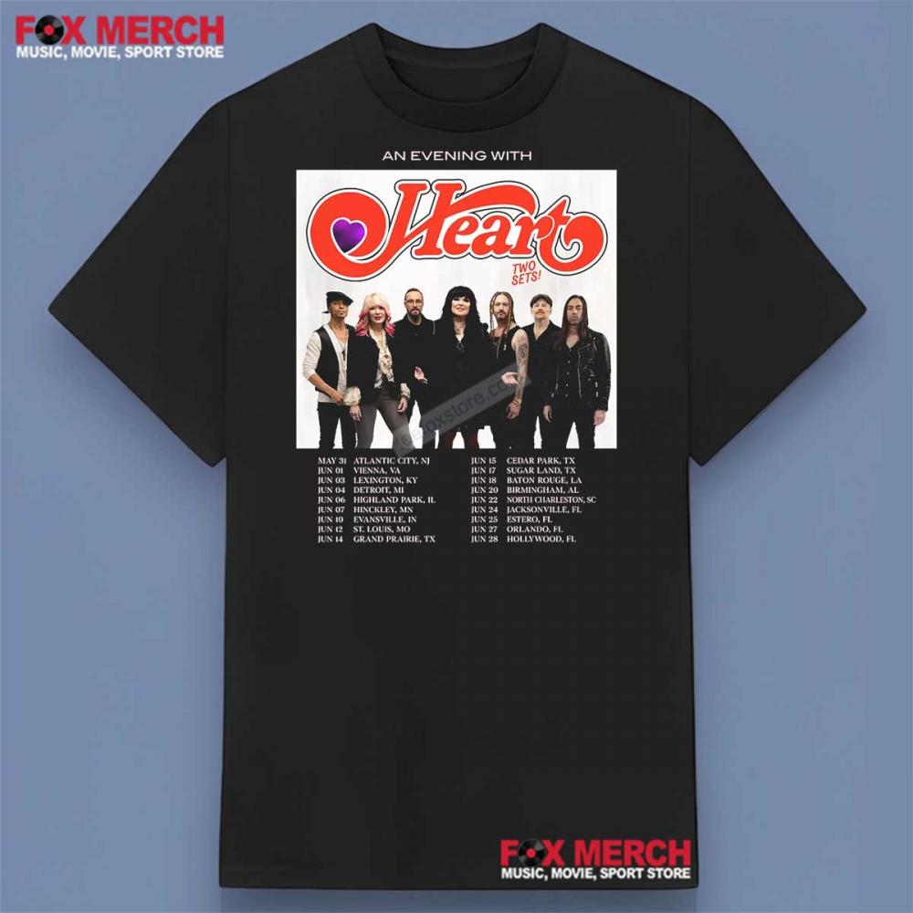 An Evening With Heart Band Tour 2025 Shirt