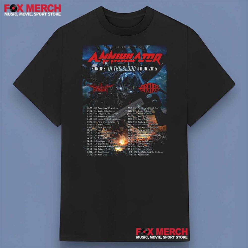 Annihilator In The Blood Tour 2025 Shirt
