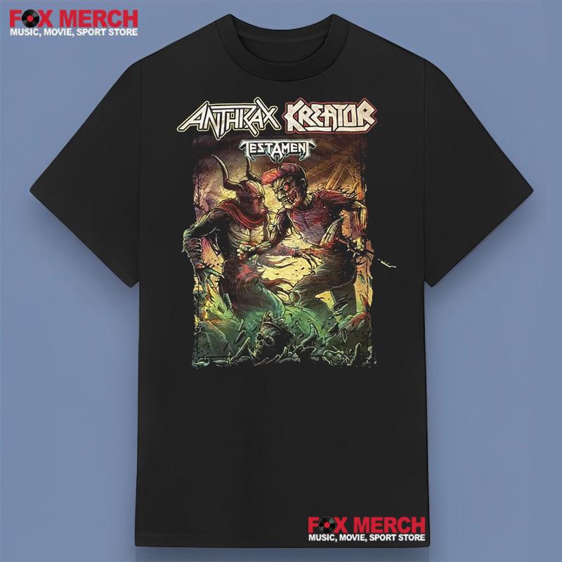 Anthrax Testament Kreator Band Shirt