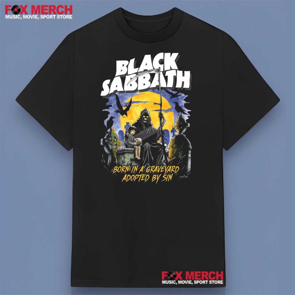 Black Sabbath Born In A Graveyard Adopted By Sin Shirt