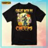 Chillin' With My Creeps Funny Humor Ghost Halloween T-Shirt