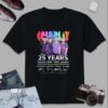 Coldplay 25 Years Anniversary 1996-2021 Thank You For The Memories T Shirt