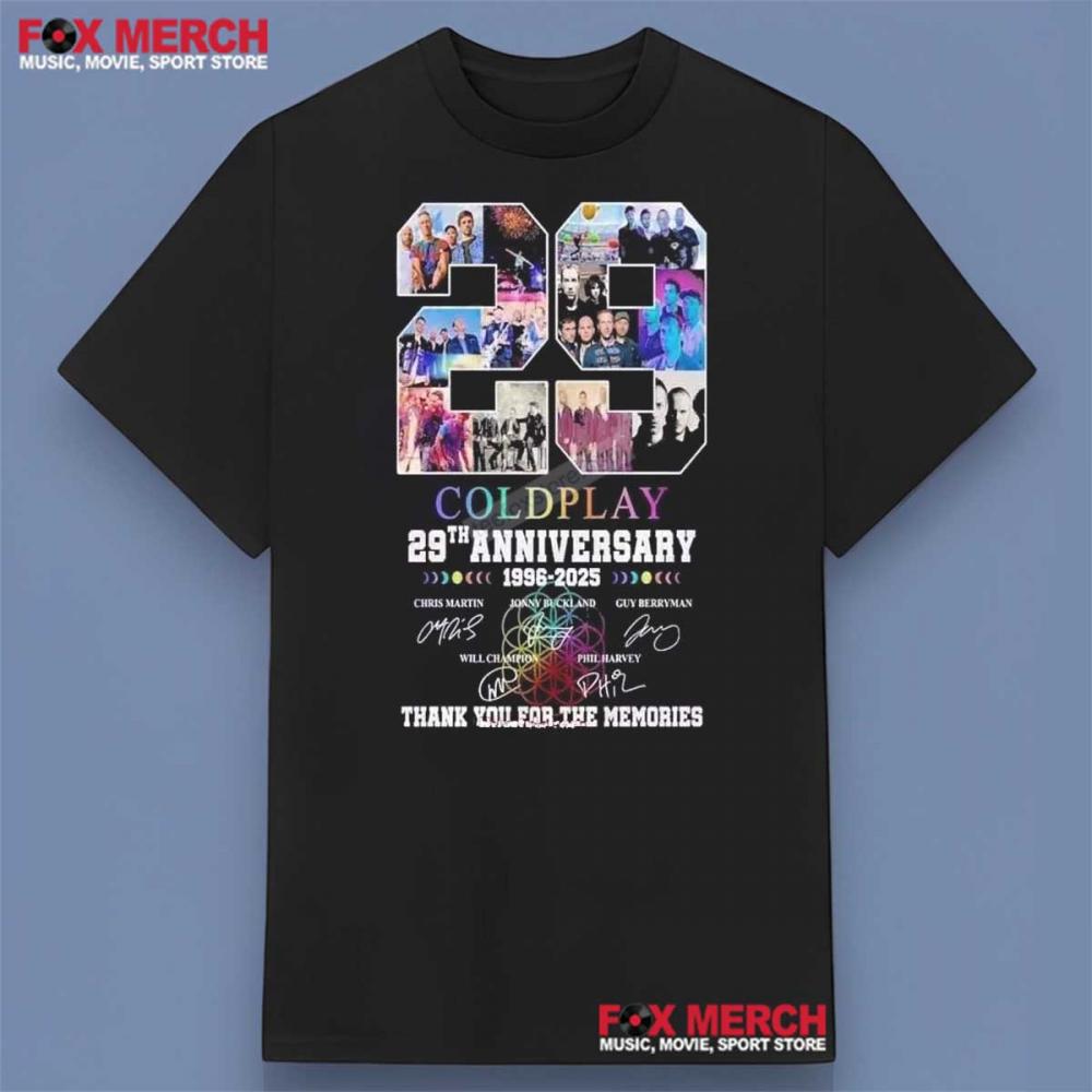 Coldplay 29 Anniversary 1996-2025 Shirt