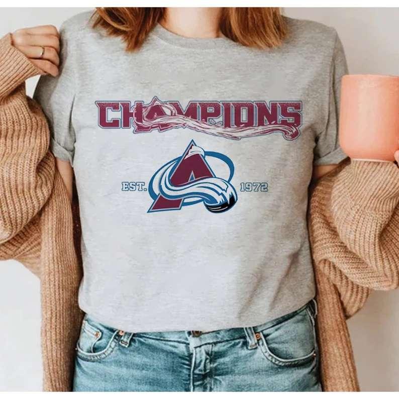 Colorado Avalanche Champion 2022 T-Shirt Go Avs Go
