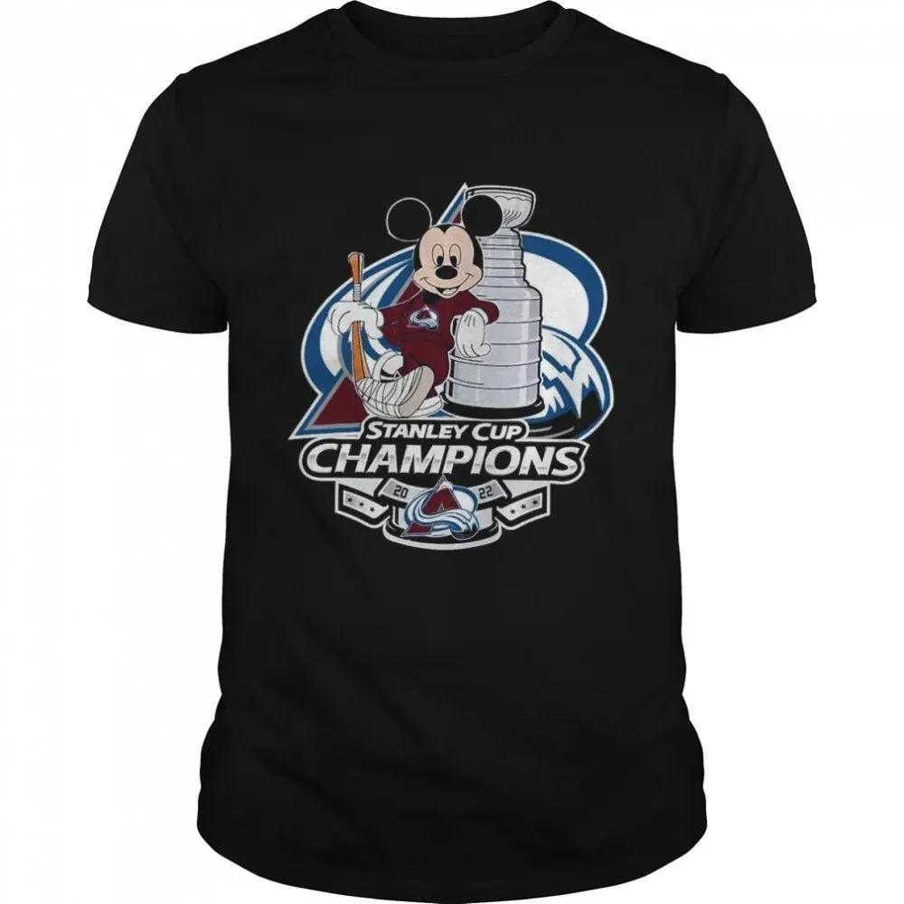 Colorado Avalanche T-Shirt Mickey Mouse Colorado Avalanche 2022 Stanley Cup Champions