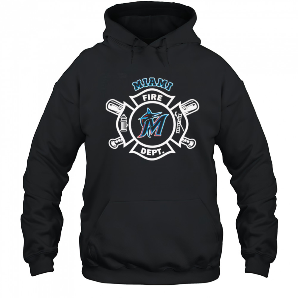 Fire dept Miami Marlins baseball shirt