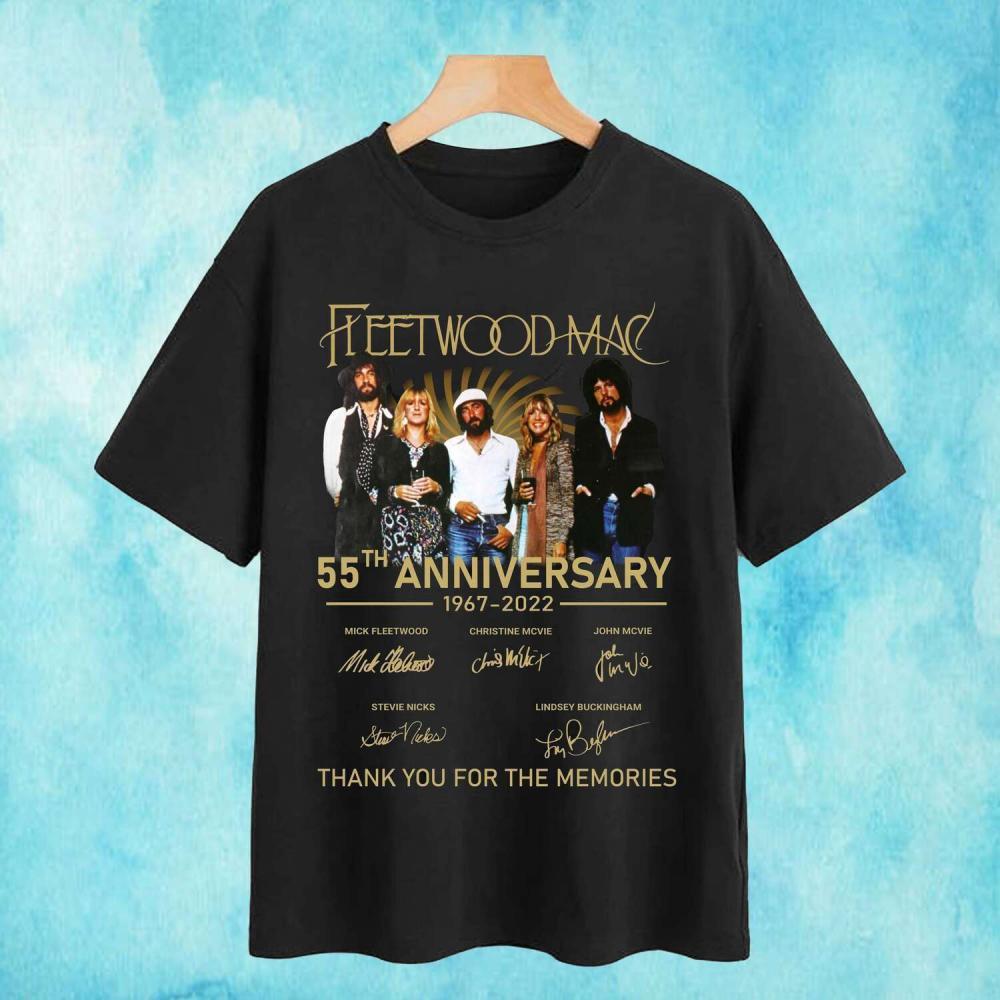 Fleetwood Mac 55th Anniversary 1967-2022 Signatures Thank You For The Memories T-Shirt