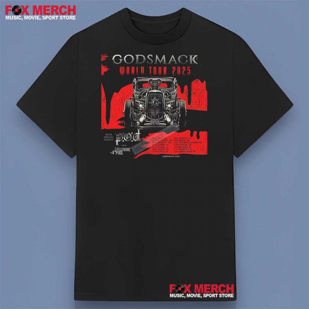 Godsmack Payable On Death Drowning Pool Tour 2025 Shirt