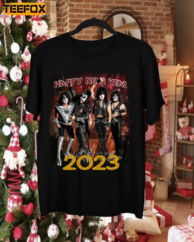 Kiss Rock Band Happy New Year 2023 T-Shirt