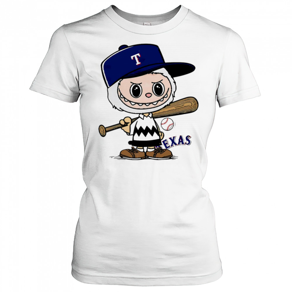 Labubu Charlie Brown Texas Rangers shirt