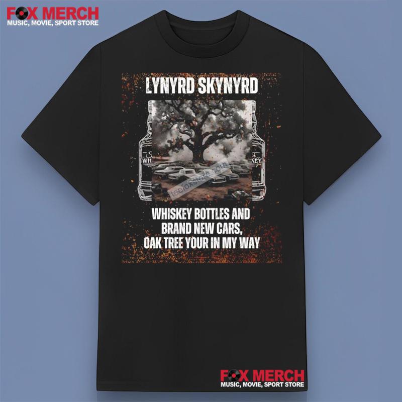 Lynyrd Skynyrd Whiskey Bottles And Brand New Cars Graphic T-Shirt