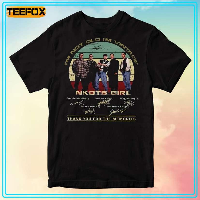 NKOTB Signatures New Kids on the Block I'm Not Old I'm Vintage T-Shirt