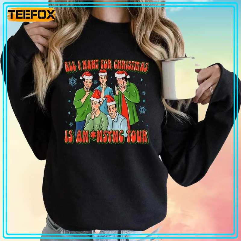 Nsync All I Want For Christmas Is An NSYNC Tour T-Shirt